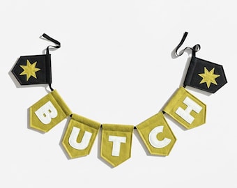 Lesbian Art Felt Wall Banner | "Butch"