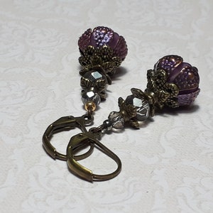 Dark Academia Earrings, Faerie Earrings, Vintage Flower Earrings, Fairy Flower Earrings, Gift For Her, Cottage Core Jewellery