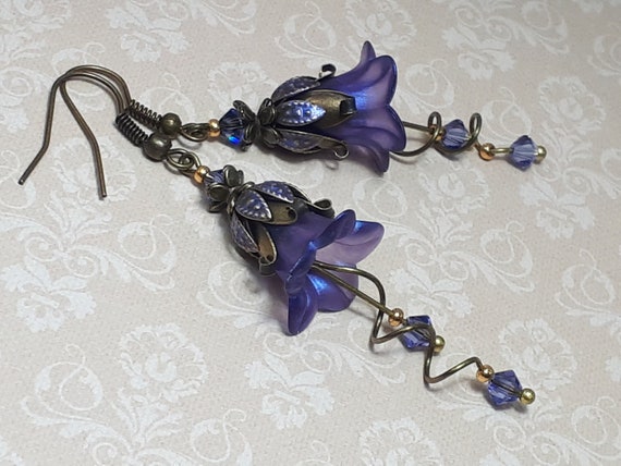 Deep purple earrings best sale
