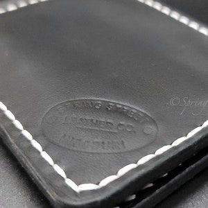 Clip de dinero de cuero completo / Cartera de cuero delgada / Cartera hecha a mano con clip de dinero / Carteras para él / Cartera hecha en EE.UU. /