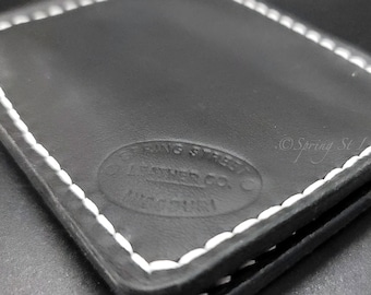 Billetera de cuero con clip para billetes hecha a mano - Delgada, fabricada en EE. UU.