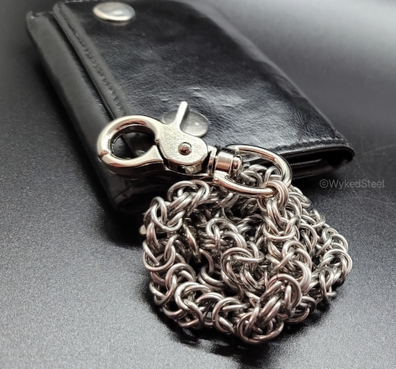 Stainless Steel Byzantine Wallet Chain | Biker Chainmaille Jewelry