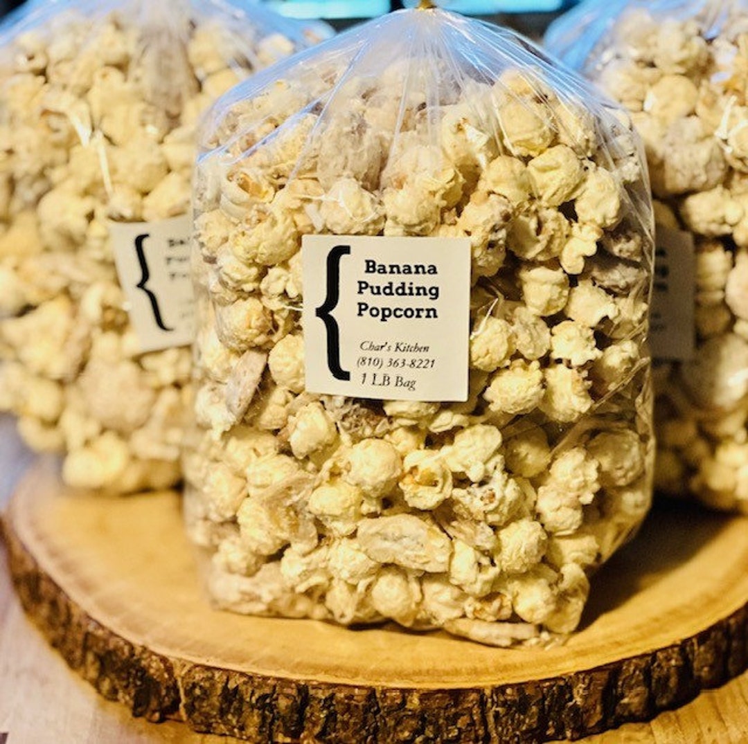 Gourmet Banana Pudding Popcorn Etsy