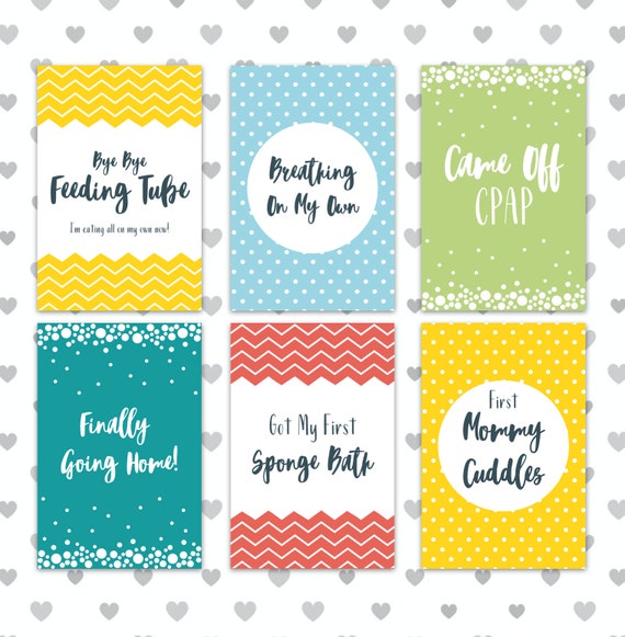 77 PRINTABLE NICU Milestone Cards Etsy UK