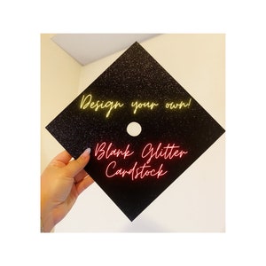 Design your own Graduation Cap Topper | Blank Glitter graduation cap topper | custom graduation cap topper | variety of colors available