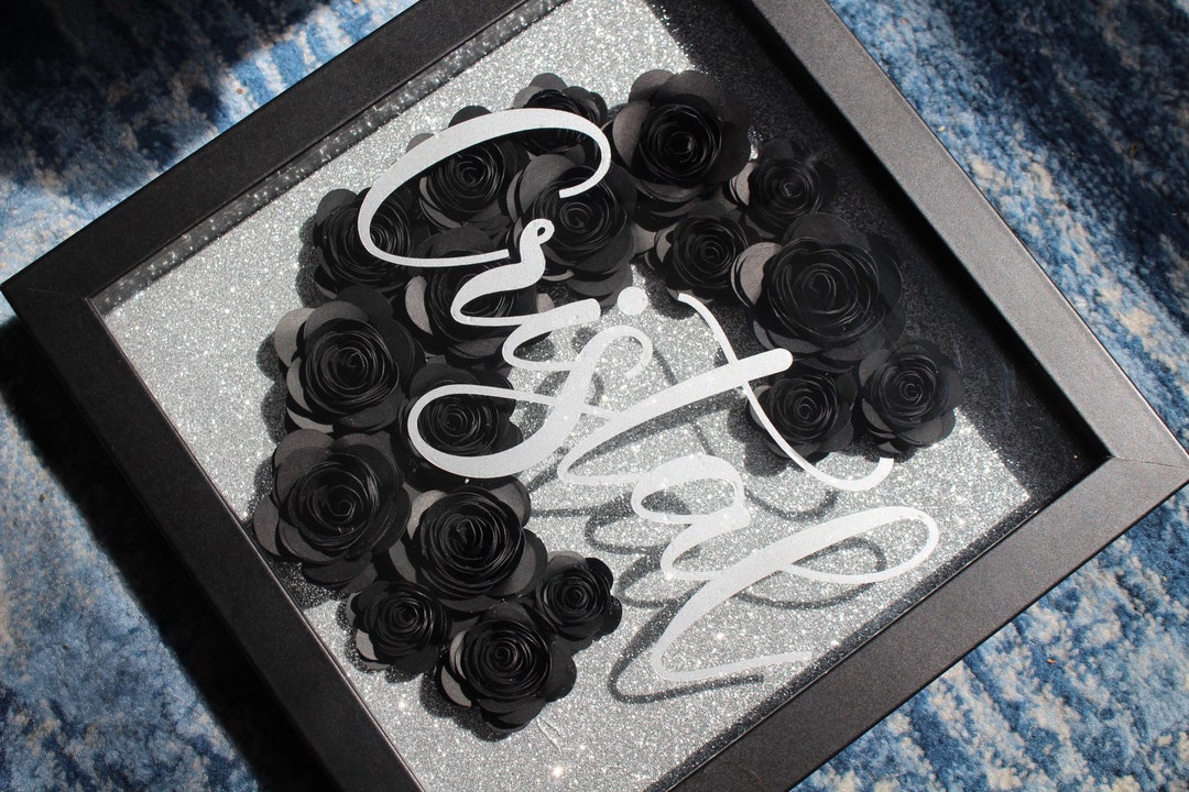 Personalized Initial Letter & Name Flower Box | Mothers Day Gift ...