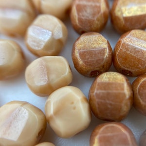 Faceted Brown 6MM Czech Glass Domed Oval Beads (Available In 2 Options) (BRCG19)
