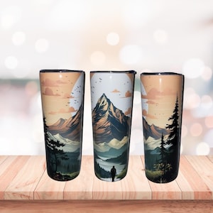 Mountain hiker 20oz insulated sublimation tumbler
