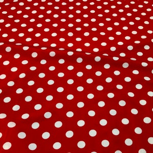 polka dots  stretch fabric swimsuit, bikini, swimwear, workout fabric cut to length 1/2 yard