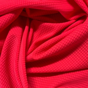 Unique Textured Orange  Matte 4 way Stretch Nylon Spandex Good Quality  Swimsuit Bikini Swimwear Fabric Cut to length 1/2  yard