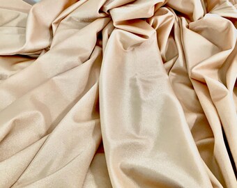 Vintage qualitativ hochwertige beige Farbe Badebekleidung Stoff Bikini, Workout, Badeanzug, Strand tragen, 4-Wege-Stretch-Stoff auf Länge 1/2 Yard geschnitten