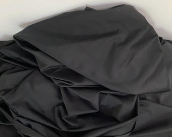 Czarny materiał bardzo wysokiej jakości Kostium kąpielowy, bikini, strój plażowy, strój kąpielowy, legginsy, kombinezon narciarski, rozciągliwy w 4 kierunkach Materiał cięty na długość 1/2 metra