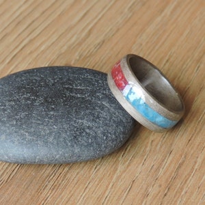 Bespoke Handmade Bentwood Ring Silver Maple With Red Jade and Apatite ...