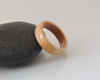Rustic Handmade Wood Ring - Handmade Beech Bentwood Band