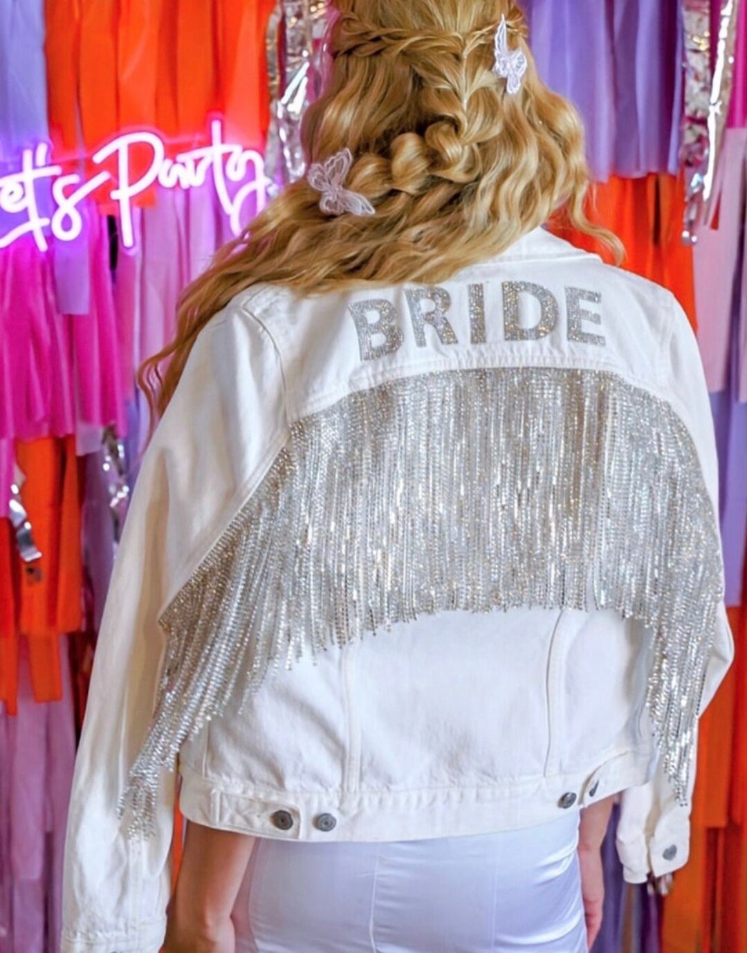 Custom Rhinestone Jean Jacket Custom Jacket Rhinestone Etsy