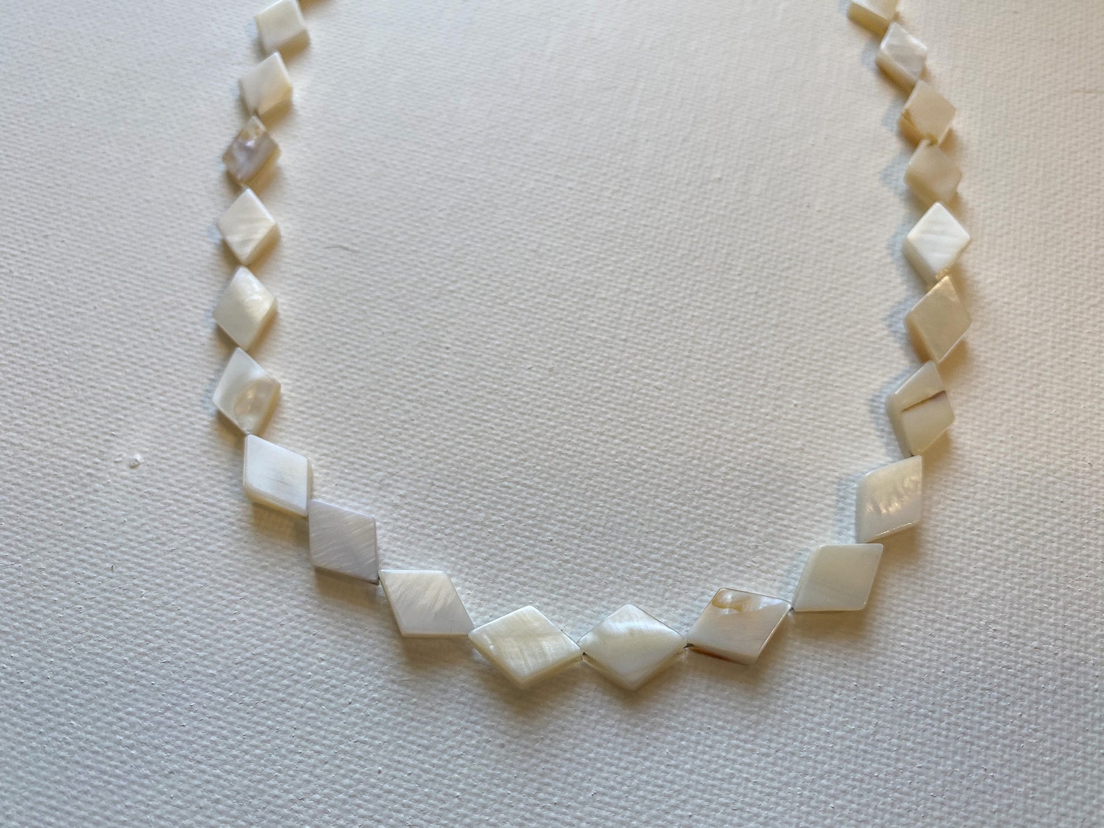 Diamond Shell Necklace Etsy