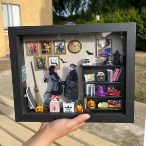 Halloween gift Custom photo gift Halloween Miniature Box shadow Box Personalized Wedding Anniversary Gift Halloween theme Photo frame unique