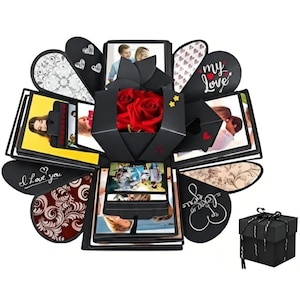 Explosion Popup Gift Box | Surprise Reveal Box with Photos | Personalized Birthday Anniversary Keepsake Personalized Gift Box Birthday gift