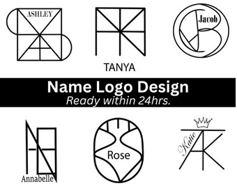 Custom Name Logo Design, Minimalist Logo, Name Logo, Monogram Name Logo, Personalized Name Logo, Tattoo Logo Design personalized gift