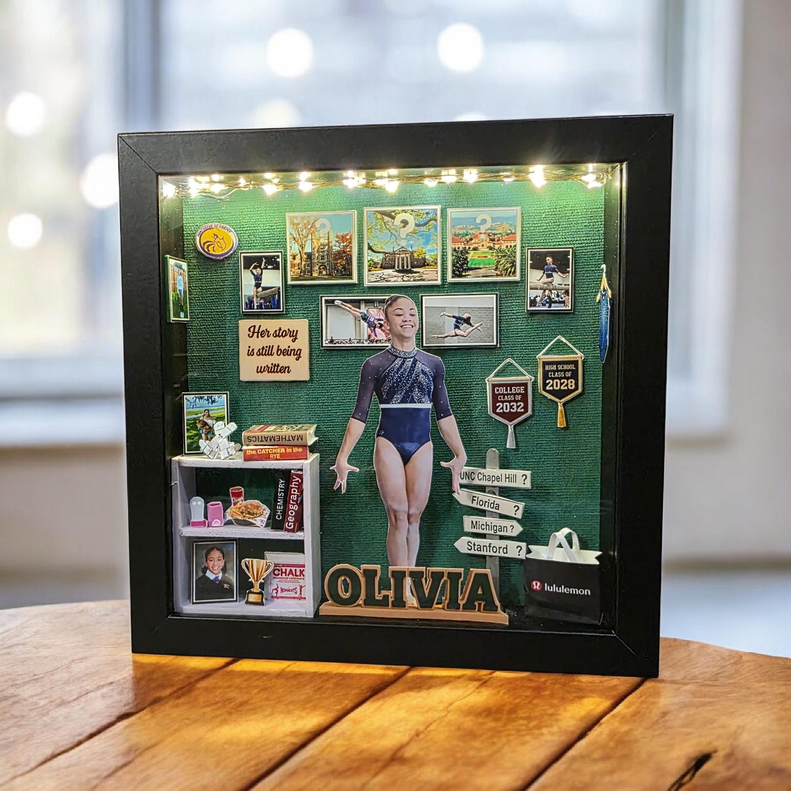 Grad Box Frame Custom Graduation Shadow Box Personalized College Graduate Gift ...