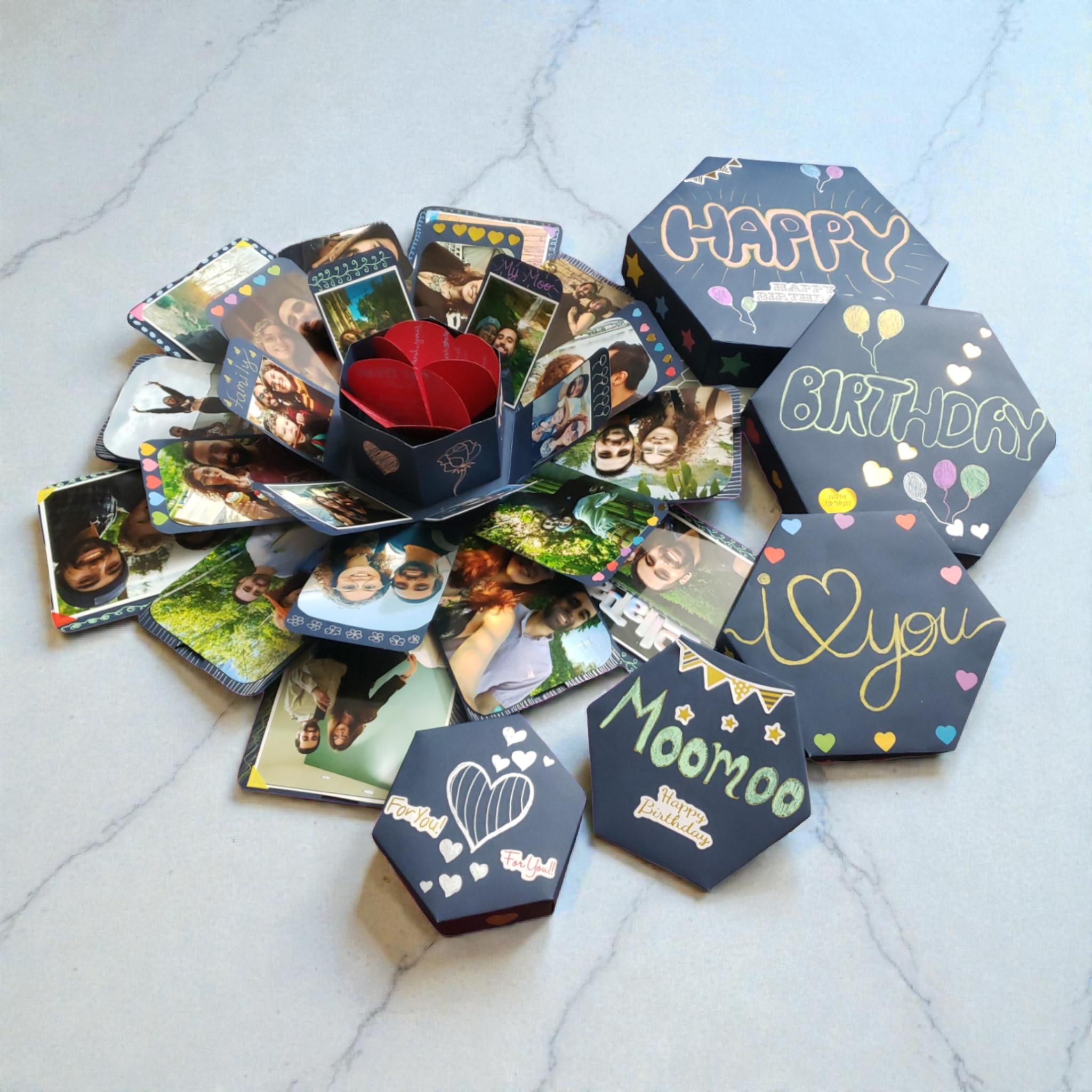 Explosion Gift Box Personalized Exploding Gift Box for Anniversary ...