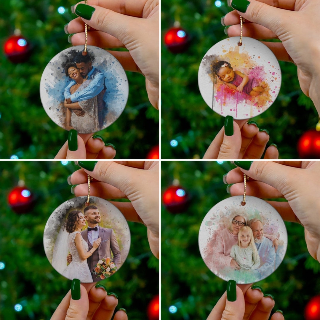 Custom Photo Ornament, Christmas Photo Ornament, Personalized Christmas