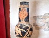 Riproduzione vaso Oinochoe a Cartoccio Falisco. Altezza 32cm