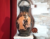 Riproduzione vaso Situla attica a figure rosse. Altezza 44cm realizzata con le stesse tecniche antiche.