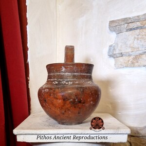Reproduction of Kyathos Villanovan vase in impasto image 2