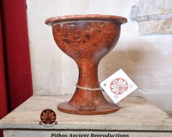 Reproduction of Villanovan Chalice vase in impasto.