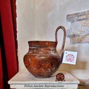 Reproduction of Kyathos Villanovan vase in impasto image 1
