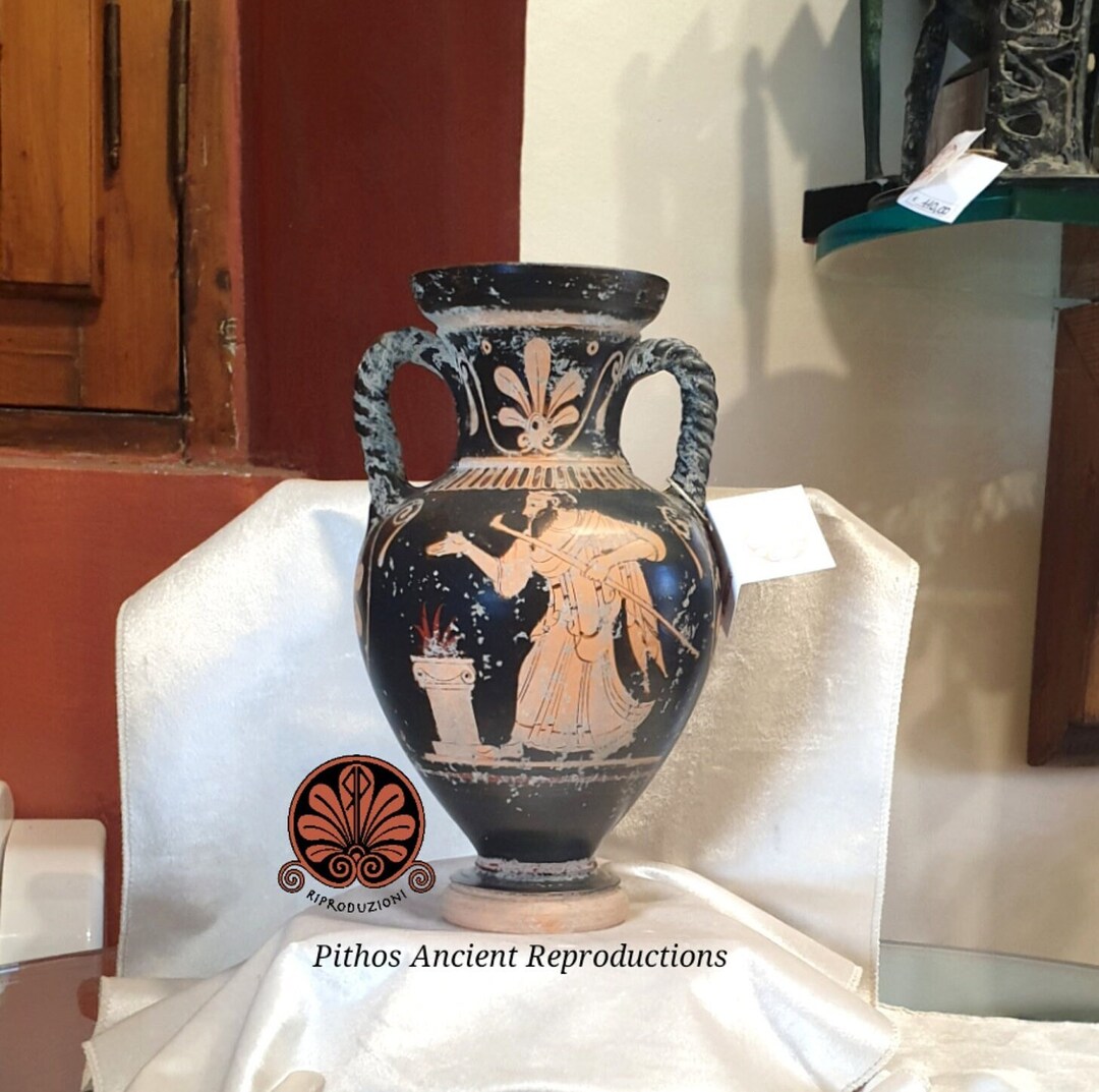 Attic Redfigure Amphora Reproduction. Made With Ancient Techniques