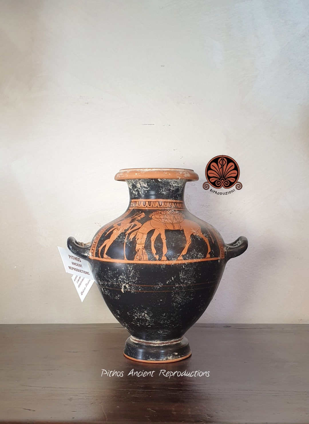 Reproduction Kalpis Attic Vase With Red Figures Height 22.5 - Etsy