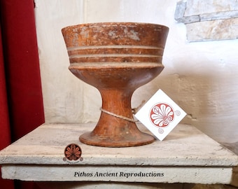 Reproduction of Villanovan Chalice vase in impasto.