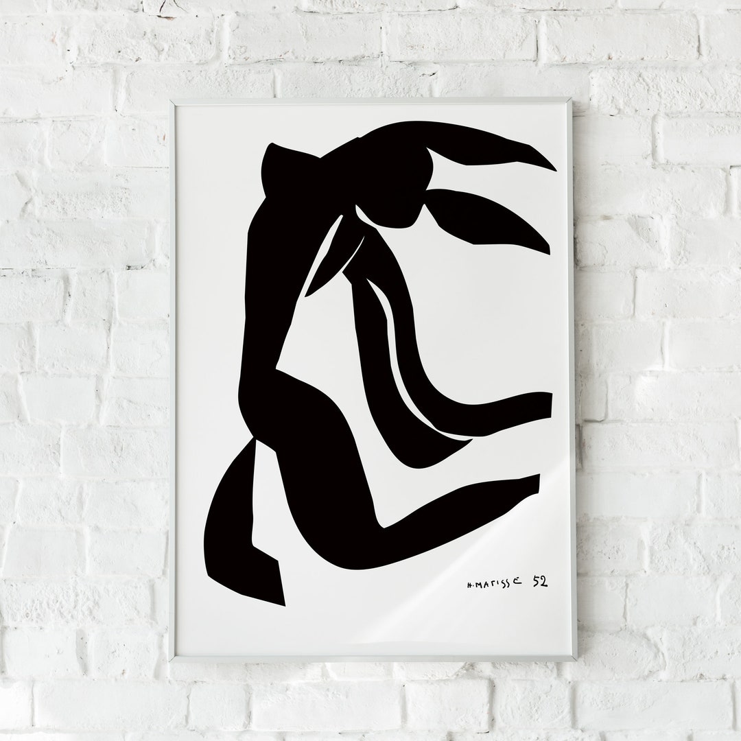 Matisse Print Matisse Poster Black and White Art Minimalist - Etsy