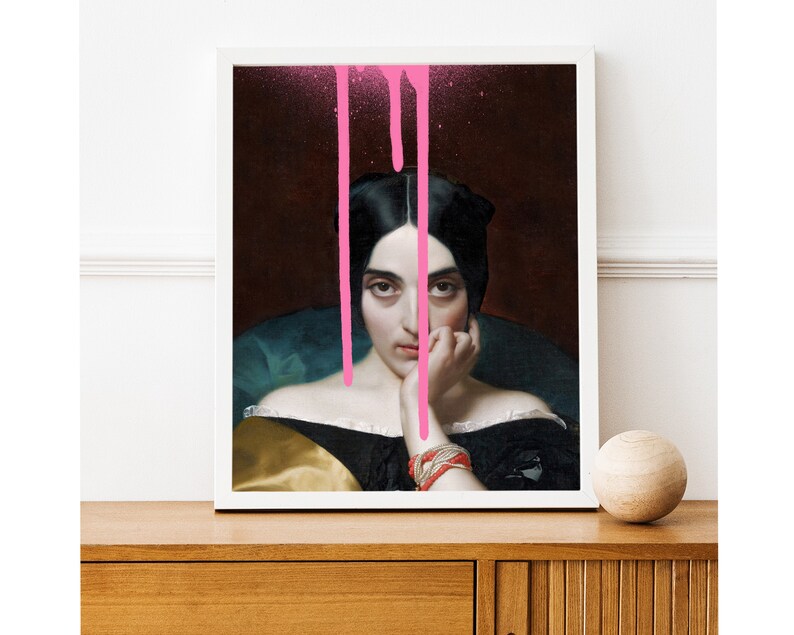 Quirky Art Antique Oil Painting Portrait Painting Eclectic Etsy