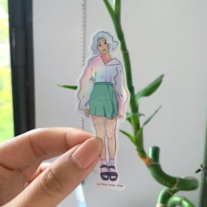 Holographic girl Sticker