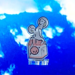 LFT meep dudes sitting on a milk carton arcylic pins