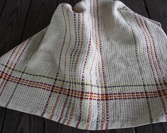 Handwoven tea towel, handmade cottolin kitchen towel