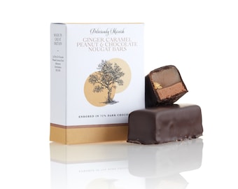 Ginger Caramel Peanuts and Chocolate Nougat Bars ( 3 boxes 2 bars per box)