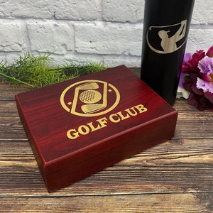 Personalized Golf Balls Box Golfer Gift for Birthday Wedding, Gift for Dad Husband Wife Laser Engraved