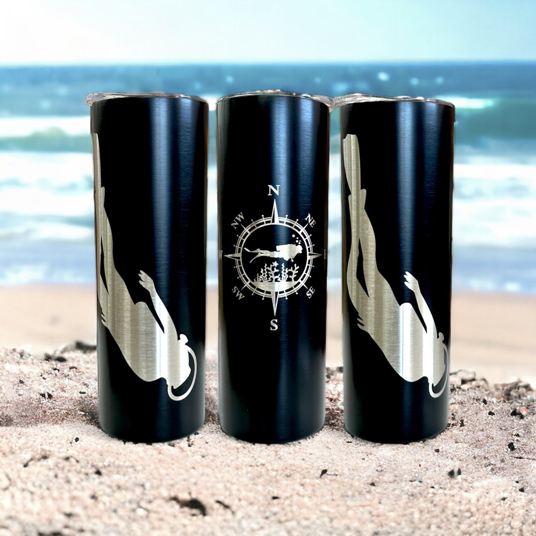 Scuba Diving Gift Tumbler Cup, Diver Born to Dive Coffee Tumbler Diving