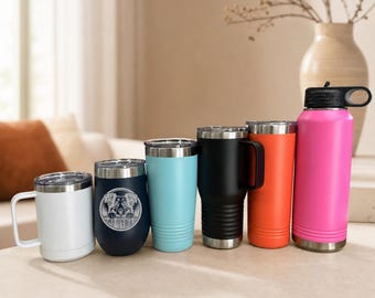 Custom Logo Name Text Tumbler Laser Engraved Stainless Steel Corporate Gift
