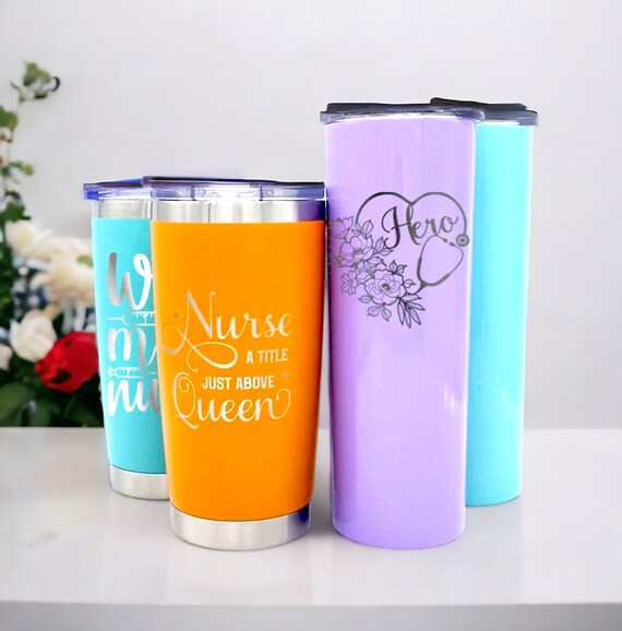 Nurse Tumbler RN Gift 20 Oz Skinny Mug