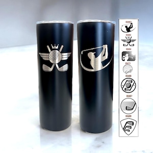 Golfer Gift Tumbler for Men 20 oz Fathers Day Tumbler Coffee Travel Cup Mug Golf