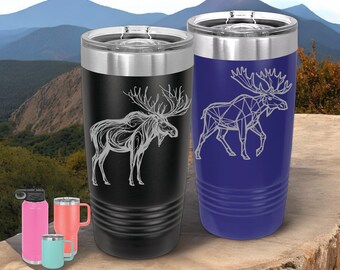 Moose Mountain Tumbler Custom Laser Engraved 20 30 40 Oz