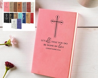 Personalized Leatherette Christian Journal  Study Notebook