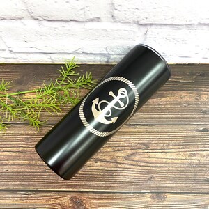 Anchor Tumbler Beach Cruise Theme, Graduation Captain Gift Cup Nautical Mug 20 Oz