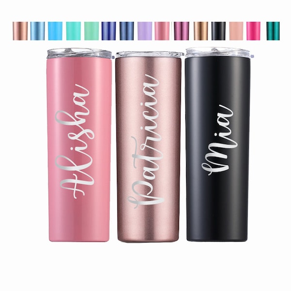 Personalized Name Tumbler Laser Engraved 20 oz Bridesmaid Gifts