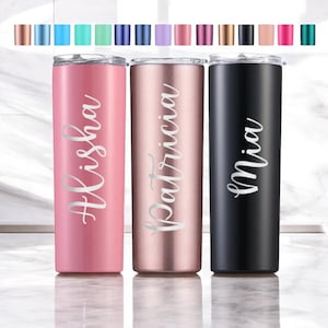 Personalized Name Tumbler Laser Engraved 20 Oz. Bridesmaid Gifts Birthday